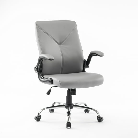 VERSA II Office Desk Chair, Customer Rolling Seat, Adjustable Height Lift Armrest, Conference Room, Reception, Waiting Area Chair, Storm Gray