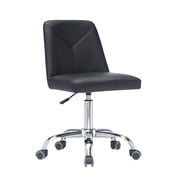 VERSA Office Desk Chair Armless, 18"-24" Adjustable Height for Home Office, Conference Room, Bar, Waiting Area, Black
