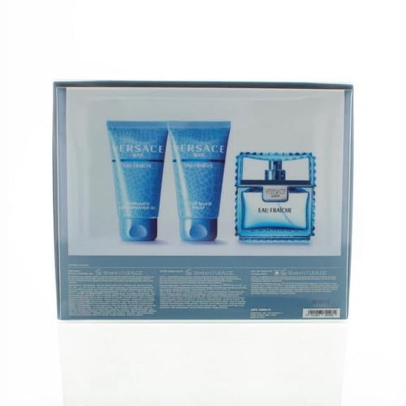 VERSACE EAU FRAICHE MEN 3 PIECE GIFT SET - 1.7 OZ EAU DE TOILETTE SPRAY by VERSACE