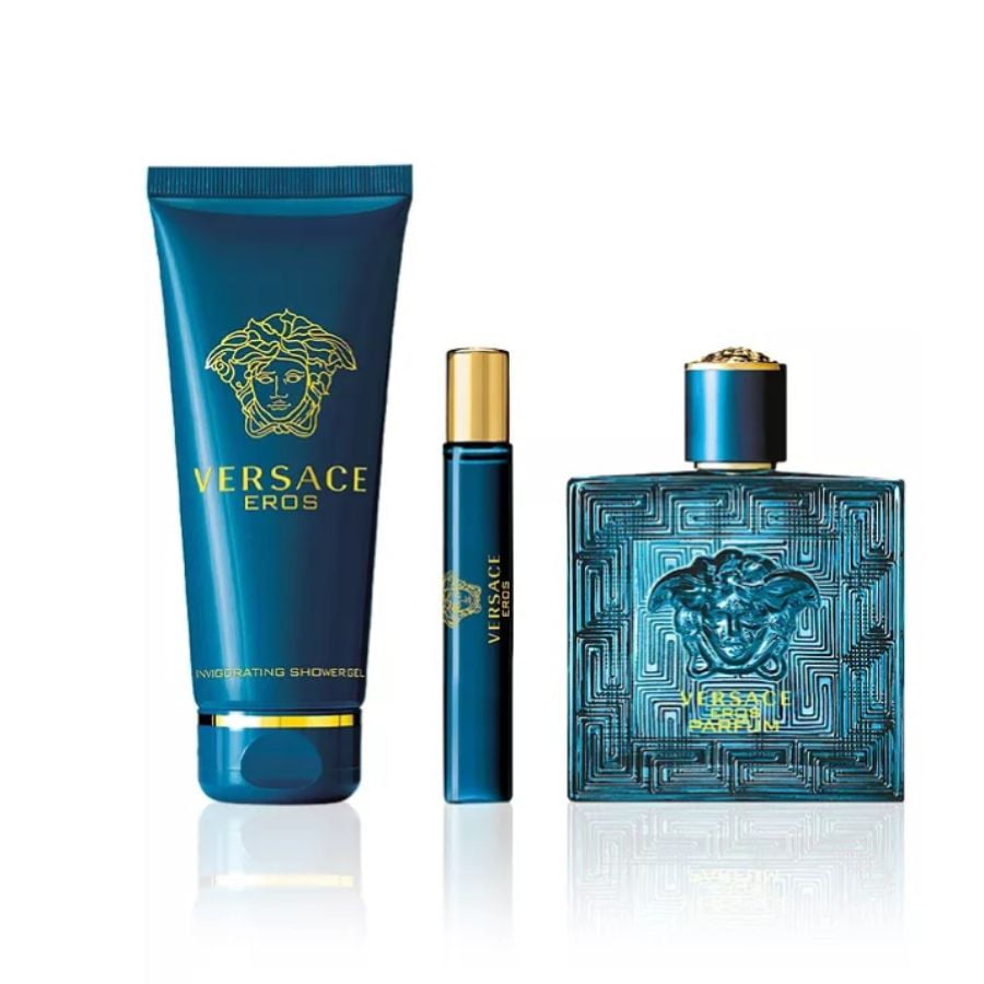 VERSACE Eros Eau de Toilette セット　ポシェット付き Amazon.com : VERSACE EROS by Versace 3 PIECE GIFT SET - 3.4