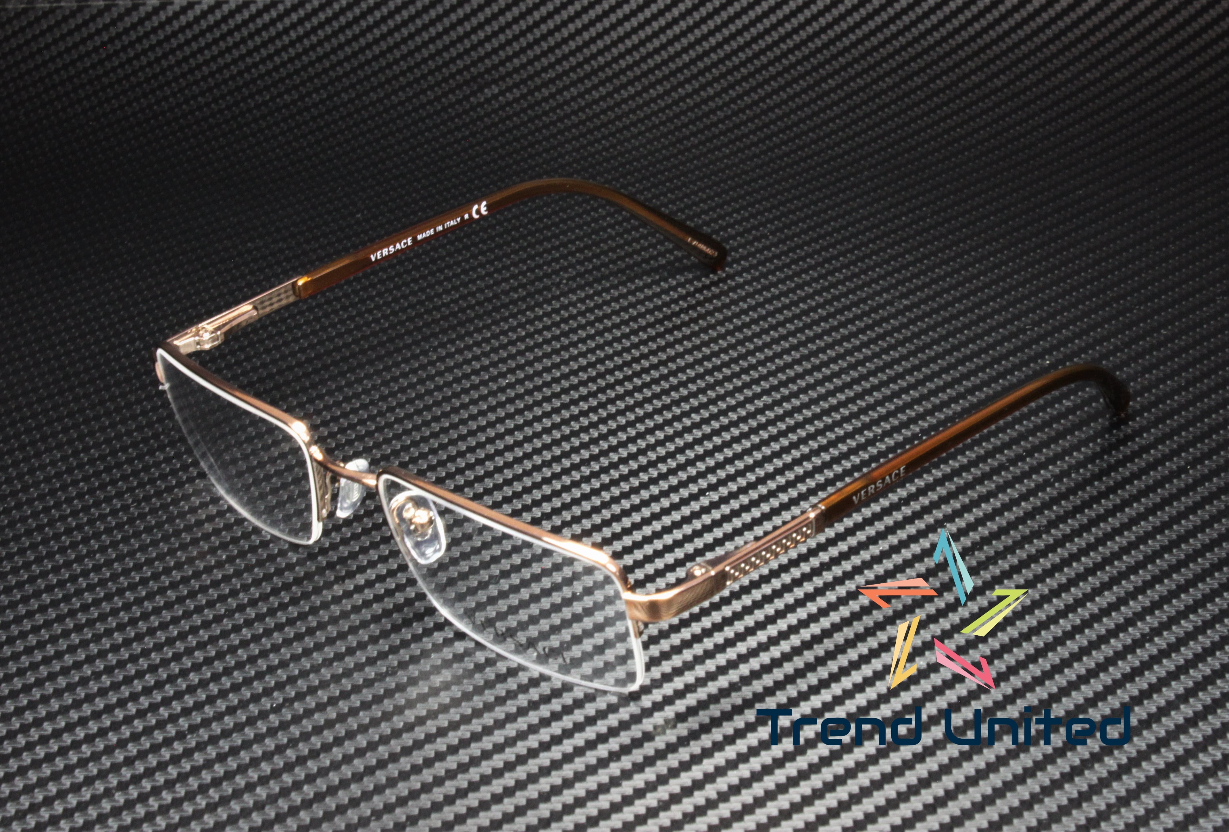 Versace, Eyeglasses, VE1066-1053, Light Brown 50mm Square Frame 