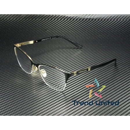 Versace  Metal Womens Cat-Eye Eyeglasses Black/Gold 53mm Adult