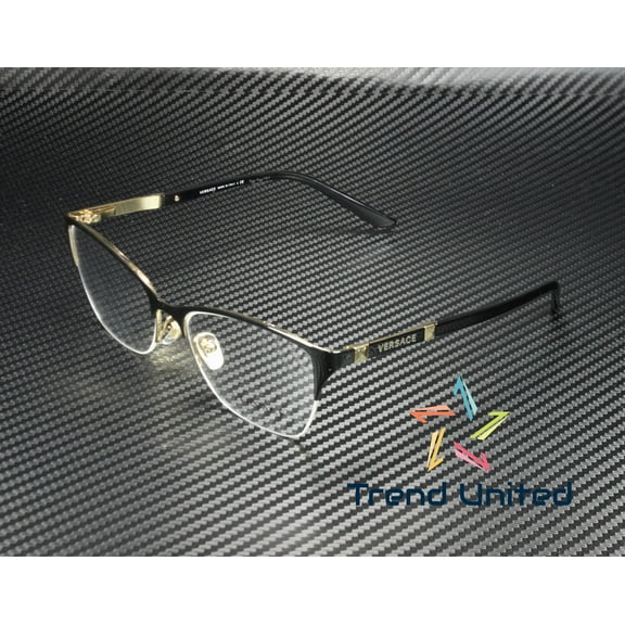 Versace  Metal Womens Cat-Eye Eyeglasses Black/Gold 53mm Adult