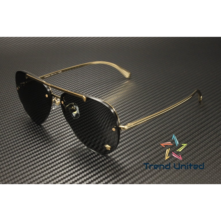 Versace ve2231 women’s Sunglasses in Black and Gold Amazon.com: Versace VE2231 60mm Non-Polarized Aviator  main image 3