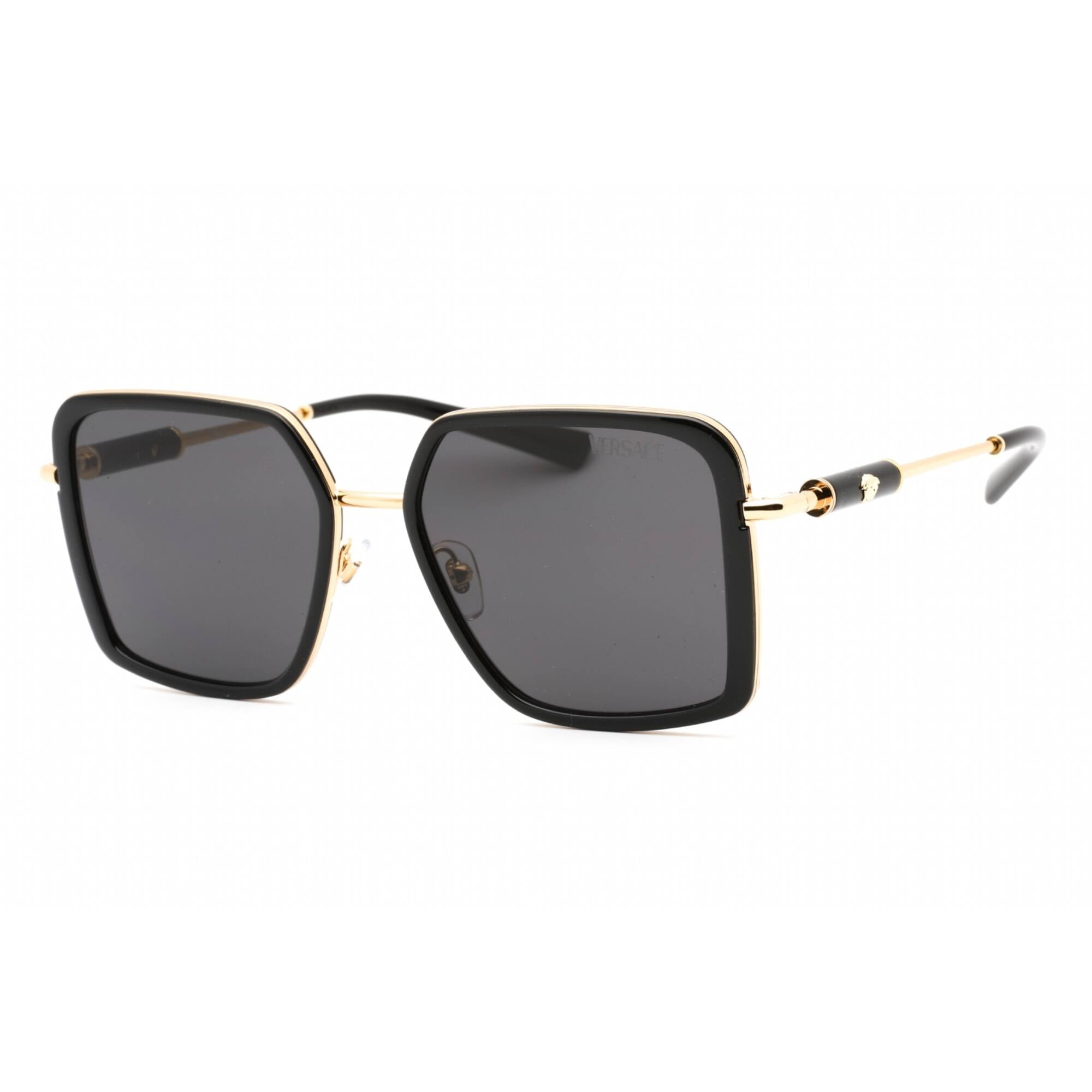 NWT Versace VE2261 Havana Rectangle 56mm Sunglasses Versace VE2261 100287 56MM Black/Dark Grey Square Sunglasses  main image 4