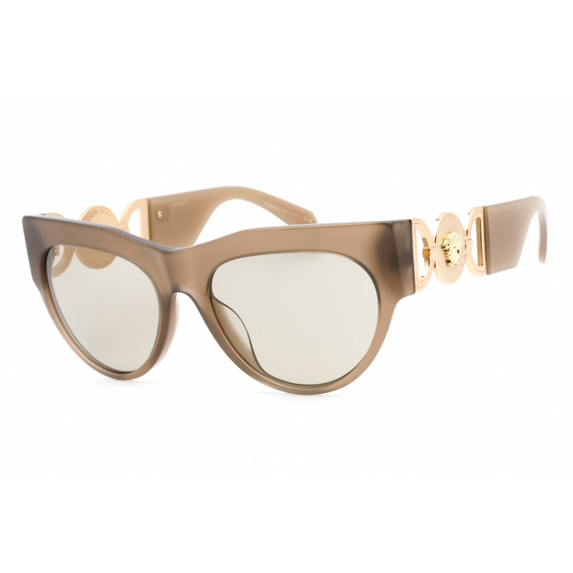 サングラス VERSACE Woman Sunglasses Brown 0VE4440U 5407/3 VERSACE VE4440U 5407 3 Opal Brown Light Brown 56 mm Women's