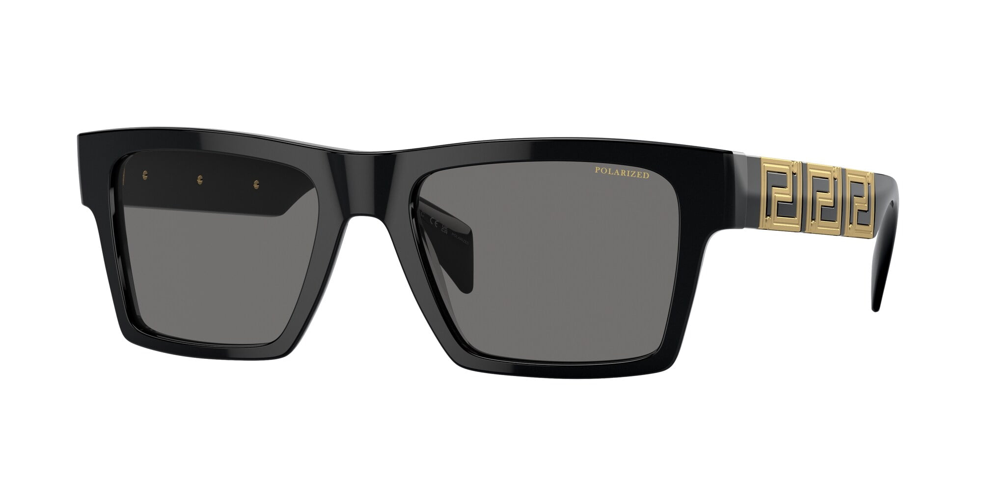 VERSACE VE4445 GB1 81 Black Dark Grey Polarized 54 mm Men's Sunglasses