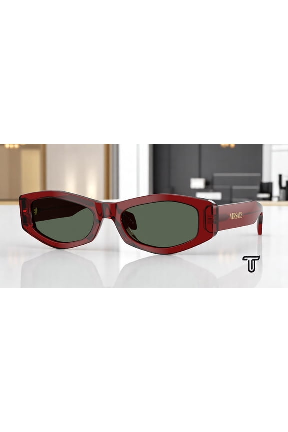 VE4487 551271 Transparent Bordeaux Dark Green 54 mm Women's Sunglasses
