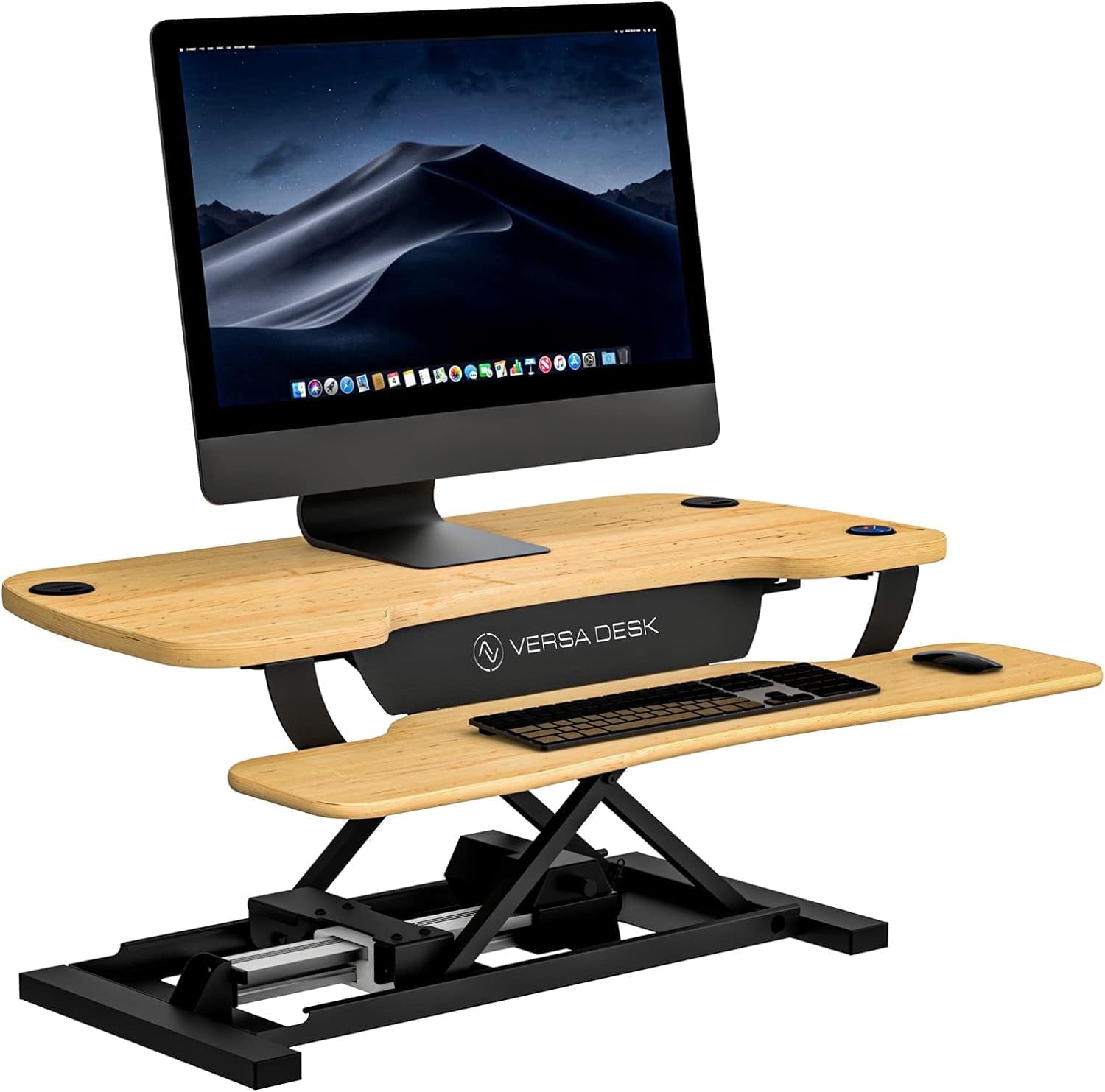 Maple 36" Electric Height Adjustable Standing Desk Converter with USB Port