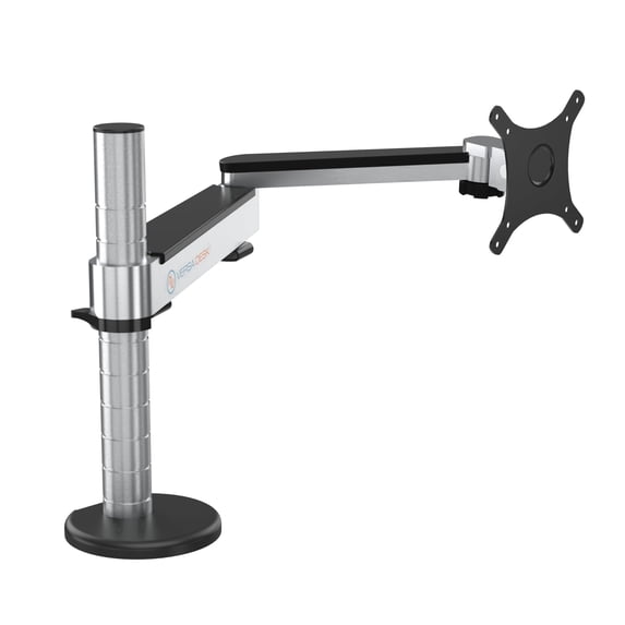 VERSADESK Omni View Single Monitor Stand Height Adjustable 7" Arm - Flat/Curved Screens - 360° Rotation, Vesa Mount 15 lbs, | Black ( 13 - 27 )