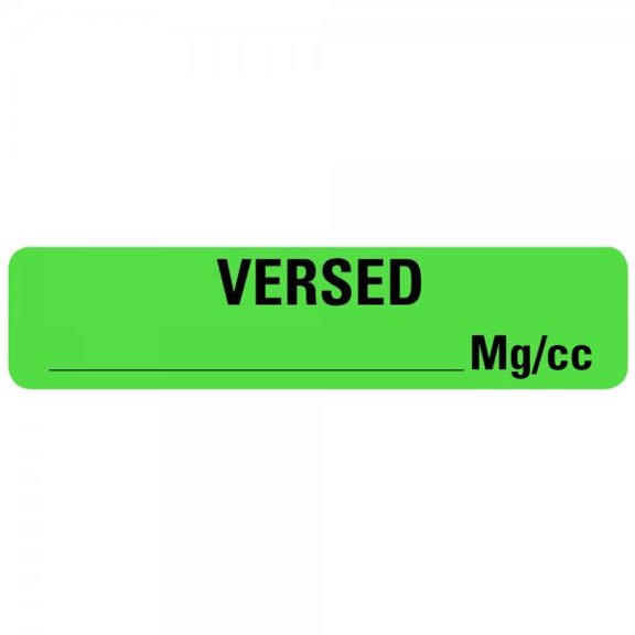 VERSED MG/CC Labels .375" x 1.625"