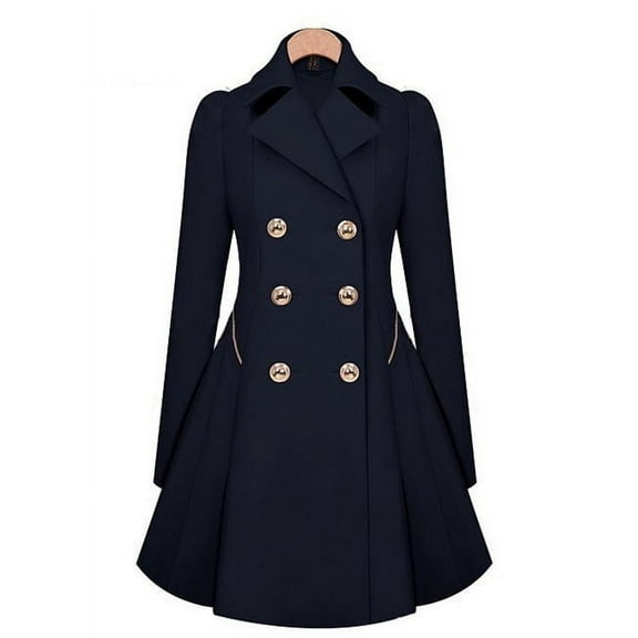 VERTEX&KAIBIN  Women's  Spring Autumn Slim Fit Mid-Length Workwear  Trench Coat