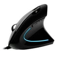 thumbnail image 1 of Adesso iMouse E1 Vertical Ergonomic Illuminated Mouse - Optical - Cable - Glossy Black - USB - 1600 dpi - Scroll Wheel - 6 Button(s) - Right-handed, 1 of 13