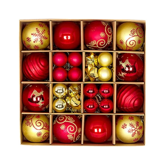 VERUGU 44Pcs Colorful Christmas Hanging Balls Christmas Proof Ball Ornaments for Party Christmas Tree Supplies, Christmas Gifts on Clearance