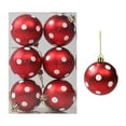 thumbnail image 1 of VERUGU 6Pcs Christmas Balls 2.36 inch for Xmas Tree Bauble Hanging Home Party Ornament Decor, Christmas Gifts on Clearance, 1 of 4