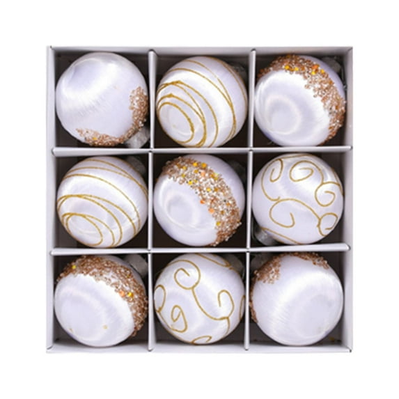 VERUGU 9Pcs Christmas Ball 3.14 Inch Ornaments Tree Decorations Christmas Bulbs Ornaments for Christmas Tree Ornaments Tree Skirt Home Party Holiday Decor, Christmas Gifts on Clearance