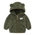 thumbnail image 1 of VERUGU Baby Jacket Toddler Kids Baby Boys Girls Fashion Cute Solid Color Keep Warm Zipper Bear Ear Hooded Jacket Coat, 1 of 8