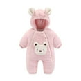 thumbnail image 1 of VERUGU Baby Romper Toddler Infant Long Sleeve Colorblocking Clothes Cute Bear Print Ear Rompers Casual Cozy Bodysuit, 1 of 1