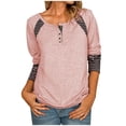 thumbnail image 1 of VERUGU Baggy Casual Blouse Tops Shirt for Women Ladies Fall Long Sleeve Henley Crew Neck Holiday Casual Print Tunic Loose Casual Tee Tops Pullover, 1 of 5
