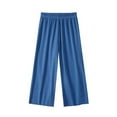 thumbnail image 1 of VERUGU Boys Pants Kids Summer Solid Color Boys and Girls Baby Elastic Botton Long Pants Blue 5 Years, 1 of 4