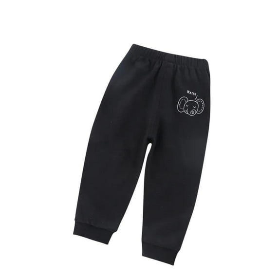 VERUGU Boys Sweatpants Kids Girls Sports Pants Casual Thin Pants Kids Elastic Waistband Pants with Rubber Bands Black 6 Years
