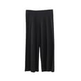 thumbnail image 1 of VERUGU Capri Pants for Women Casual Fashion Solid Color Cropped Pants Thin Loose Plus Size Home Pants Sports Outdoor Capris Black M, 1 of 4