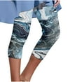 thumbnail image 1 of VERUGU Capris Pants for Women Spring Summer Casual Comfortable Elastic Waist Printed Cropped Pants Blue S, 1 of 5