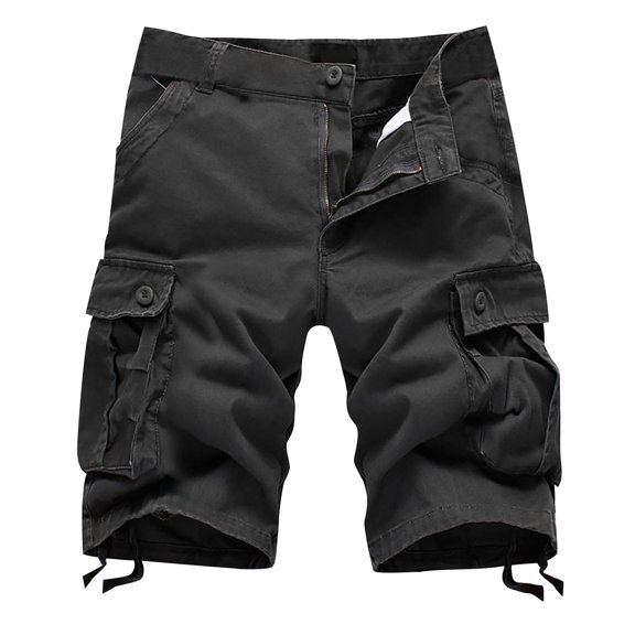 VERUGU Cargo Shorts for Men Plus Size Cargo Shorts Multi-Pockets Relaxed Summer Beach Shorts Pants Dark Gray 4XL