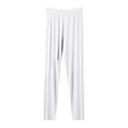 thumbnail image 1 of VERUGU Casual Pants for Women Solid Color Thin Plus Size Summer Leggings High-Waisted Homewear Outdoor Sports Trousers Loose Classic Comfortable Loungewear Pajama Ninth Pants White 4XL, 1 of 8