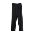 thumbnail image 1 of VERUGU Casual Pants for Women Straight Leg Moding High Waist Solid Bow Trousers with Pockets Lounge Baggy Versatile Palazzo Pants Summer Loose Comfy Workout Full-Length Slack Black XXL, 1 of 4