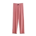 thumbnail image 1 of VERUGU Casual Pants for Women Straight Leg Moding High Waist Solid Bow Trousers with Pockets Lounge Baggy Versatile Palazzo Pants Summer Loose Comfy Workout Full-Length Slack Hot Pink XL, 1 of 4