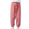 thumbnail image 1 of VERUGU Fall Winter Kids Long Length Pants Boys Legging Pants Thin Long Pants Loungewear Lantern Pants Pink 5 Years, 1 of 8