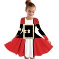 thumbnail image 1 of VERUGU Girls Dresses Children Kids Fall Winter Christmas Printed Princess Dress Long Sleeve Round Neck Dress 4-14 Years, 1 of 4