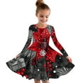 thumbnail image 1 of VERUGU Girls Dresses Children Kids Fall Winter Christmas Printed Princess Dress Long Sleeve Round Neck Dress 4-14 Years, 1 of 4