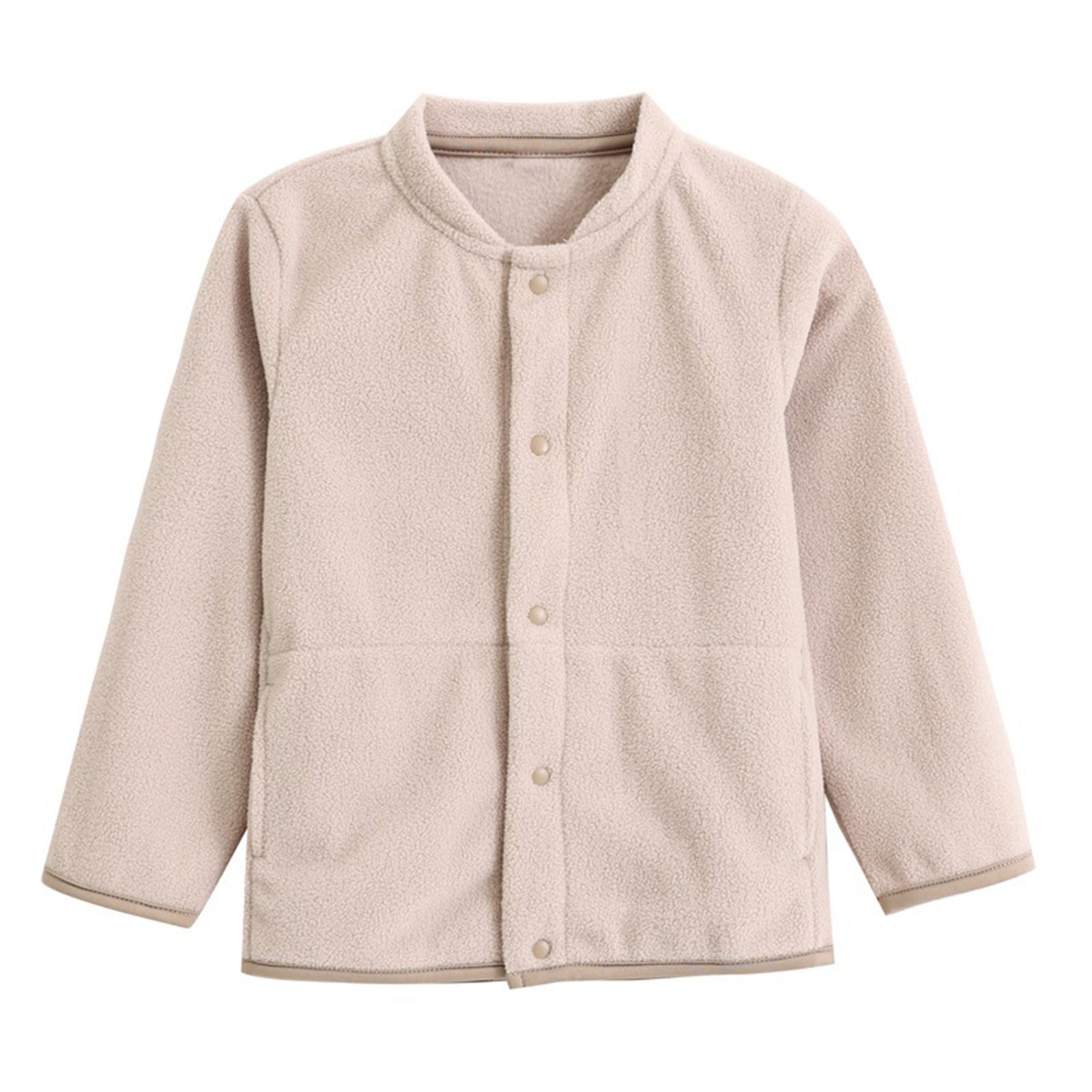 Stand-up Collar Hoodless Down Padded Jacket Women Loose Fall and Winter Thick Warmth Padded Jacket Lamb Wool Padded Jacket