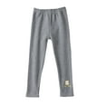 thumbnail image 1 of VERUGU Girls Leggings Childs Spring Fall Cute Bear Kids Long Pants Toddler Cotton Warm Full Length Pants Overalls Gray 2 Years, 1 of 3