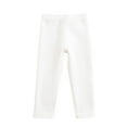 thumbnail image 1 of VERUGU Girls Leggings Childs Spring Fall Solid Kids Long Pants Toddler Cotton Cute Warm Full Length Pants Overalls White 7 Years, 1 of 3