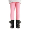 thumbnail image 1 of VERUGU Girls Leggings Fall Winter Kids Elastic Long Pants Fashion Solid Color Brushed Warm Casual Plush Leggings Pink 3 Years, 1 of 6