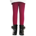 thumbnail image 1 of VERUGU Girls Leggings Fall Winter Kids Elastic Long Pants Fashion Solid Color Brushed Warm Casual Plush Leggings Wine 3 Years, 1 of 6