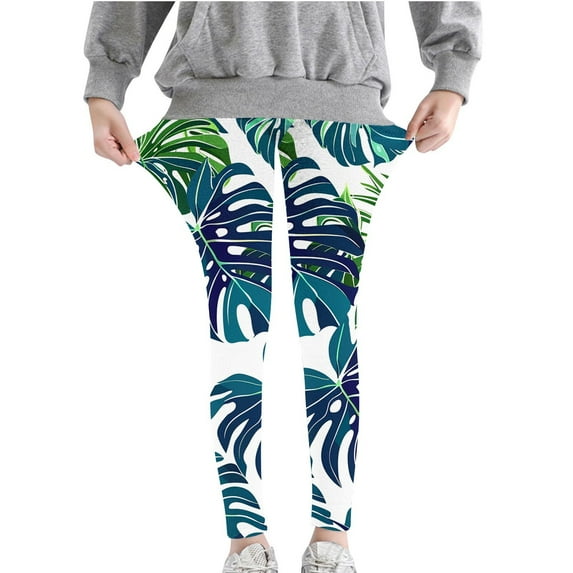 VERUGU Girls Leggings Spring Fall Fashion Soft Heart Print Comfortable Pants for Kids Casual Slim Fitting Full Length Pants 3-8 Years