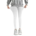 thumbnail image 1 of VERUGU Girls Leggings Spring Fall Kids Thin Solid Long Pants Toddler Softness Breathable Slim-Fitting Mosquito Repellent Pants White 4 Years, 1 of 7