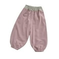 thumbnail image 1 of VERUGU Kids Sports Sweatpants Long Pants Lantern Pants for Girls Boys Casual Loose Versatile Solid Pants Pink 2 Years, 1 of 4