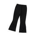 thumbnail image 1 of VERUGU Kids Spring Fall Solid Baby Ruffled Flared Long Pants Cotton Cute Versatile Full Length Pants Black 5 Years, 1 of 4