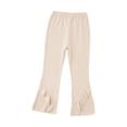 thumbnail image 1 of VERUGU Kids Spring Fall Solid Baby Ruffled Flared Long Pants Cotton Cute Versatile Full Length Pants Khaki 1 Years, 1 of 8