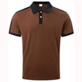 thumbnail image 1 of VERUGU Mens Shirts Casual Fashion Business Short Sleeve Turndown Collar Button Shirt Blouse Coffee XXL, 1 of 5