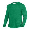 thumbnail image 1 of VERUGU Mens Shirts Casual Long Sleeve Slim Crew Neck Solid Color Pullover Fall Winter Trendy Plain Basic Tops Blouses Green XXL, 1 of 4