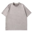 thumbnail image 1 of VERUGU Mens Summer Shirts Solid Fashion Casual Pullover Round Neck Short Sleeve T-Shirt Tops Gray XL, 1 of 4