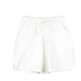 thumbnail image 1 of VERUGU Shorts for Women Summer Solid Sports Pants Classic Loose Cotton Crepe Casual Drawstring Wide Leg Shorts White M, 1 of 4