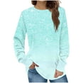 thumbnail image 1 of VERUGU Sweatshirt for Women Casual Crew Neck Pullover Fall Loose Long Sleeve Fashion Print Tops Shirts Light Blue M, 1 of 5