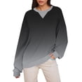 thumbnail image 1 of VERUGU Sweatshirt for Women Casual Crewneck Pullover Fall Loose Long Sleeve Fashion Gradient Color Tops Blouses Gray XL, 1 of 6